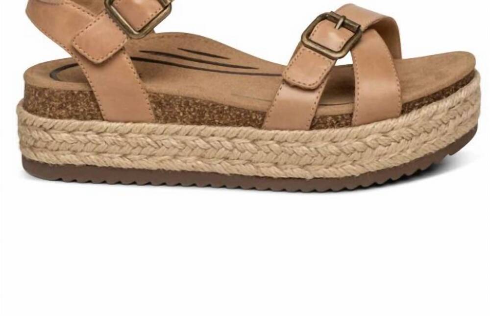 NEW AETREX women's paula 2 sandal in beige